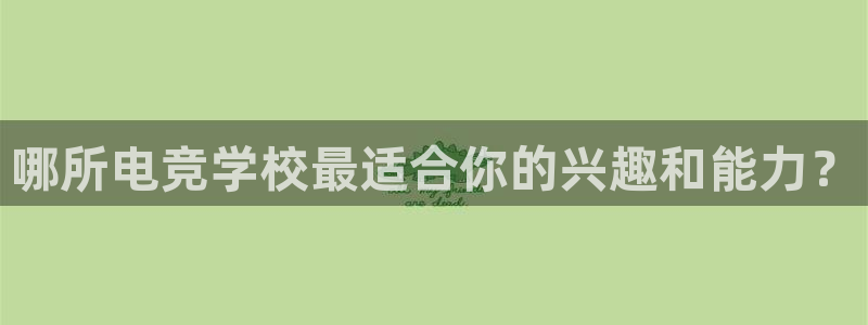 轻轻说打一竞技：哪所电竞学校最适合你的兴趣和能力？